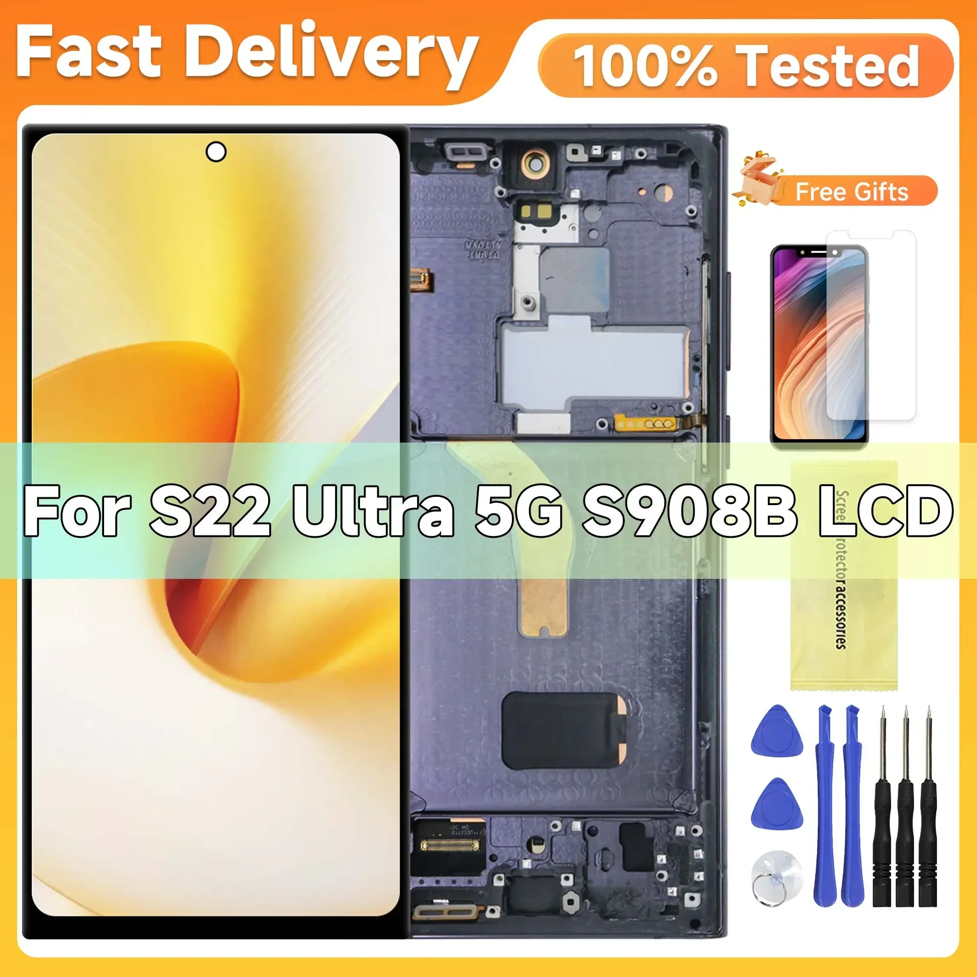 6.67''OLED S22 Ultra Screen Replacement For Samsung Galaxy S22 Ultra LCD Display S908 S908B S908U Touch Screen Assembly
6.67''OLED S22 Ultra Screen Replacement For Samsung Galaxy S22 Ultra LCD Display S908 S908B S908U Touch Screen Assembly