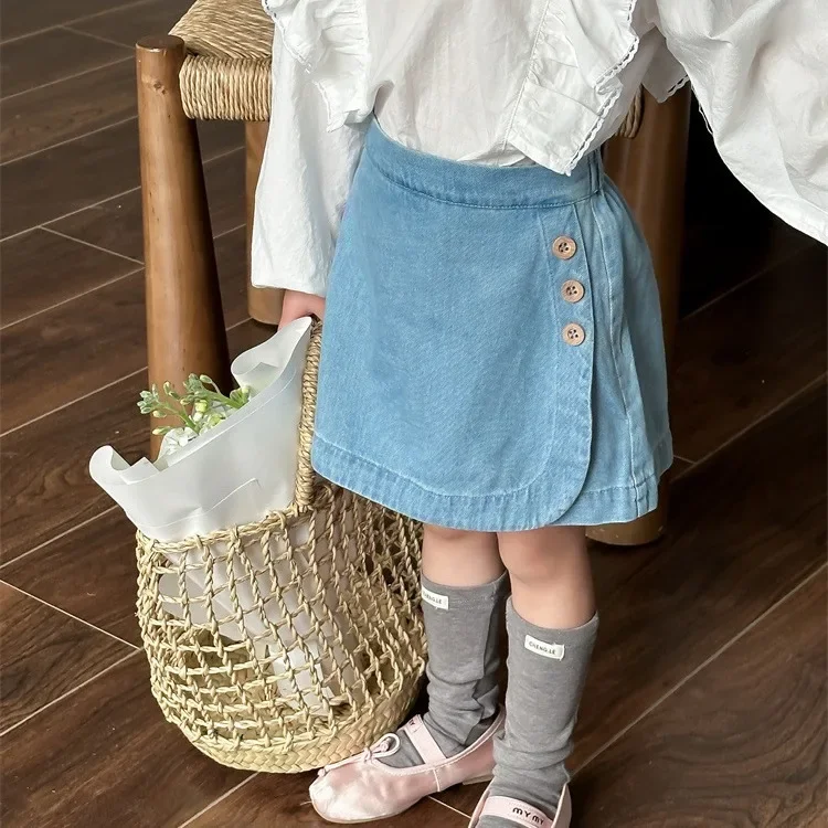 Skirts Childrens Clothing Spring Autumn New Fashion Girls Baby Korean Cowboy Loose Korean 2025 Button Elastic Waist
Skirts Childrens Clothing Spring Autumn New Fashion Girls Baby Korean Cowboy Loose Korean 2025 Button Elastic Waist