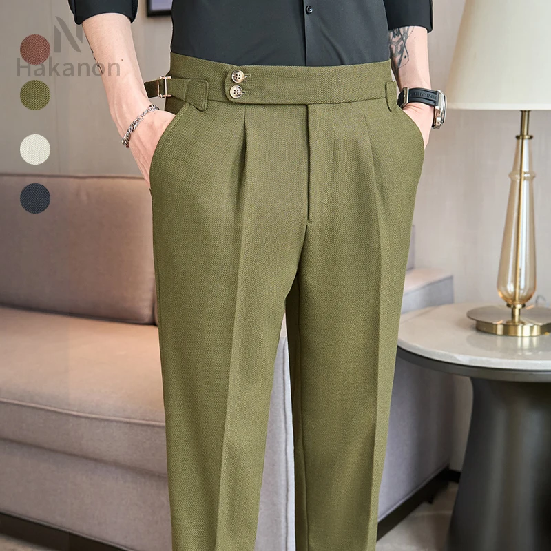Men's High-end Linen Pants with Texture, Naples Design, Ankle-length Pants Slim Fit Men's Dress Pants 2024 High Quality
Men's High-end Linen Pants with Texture, Naples Design, Ankle-length Pants Slim Fit Men's Dress Pants 2024 High Quality
