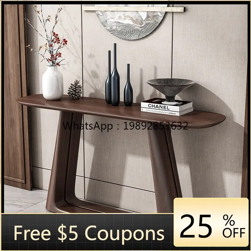 LYY New Chinese Style Sideboard Wall-Mounted Entryway Console Black Walnut Color Simple Entryway Table1
LYY New Chinese Style Sideboard Wall-Mounted Entryway Console Black Walnut Color Simple Entryway Table1