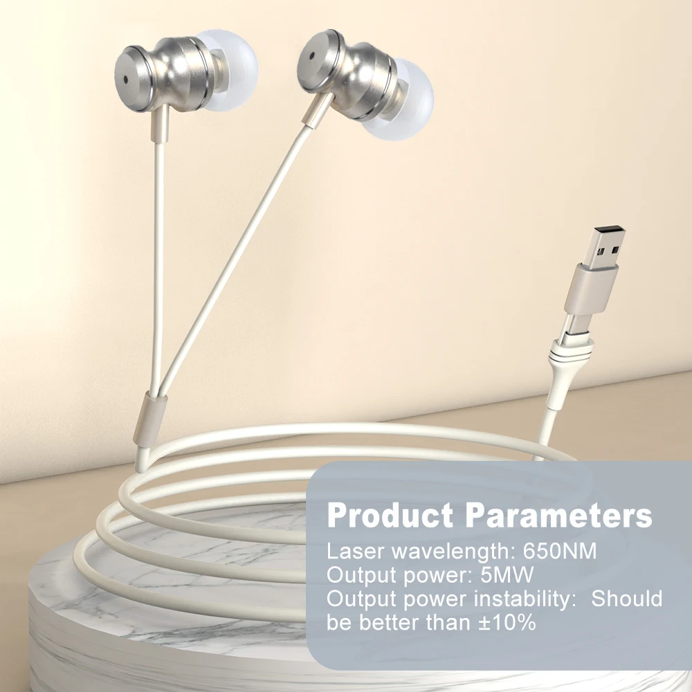 650nm Gentle Red Light Ear Care Earplug Style Ear Surface Care Tool Relieve Ear Tiredness Discomfort Portable Ear Care Accessory
650nm Gentle Red Light Ear Care Earplug Style Ear Surface Care Tool Relieve Ear Tiredness Discomfort Portable Ear Care Accessory