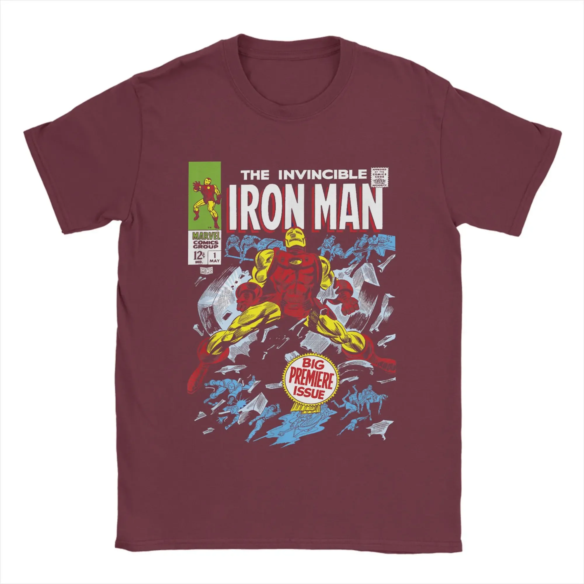 Классическая футболка с комиксами Iron Man Big Premier Issue, мужские сумасшедшие футболки, футболки с круглым вырезом, классическая одежда с короткими рукавами
Классическая футболка с комиксами Iron Man Big Premier Issue, мужские сумасшедшие футболки, футболки с круглым вырезом, классическая одежда с короткими рукавами