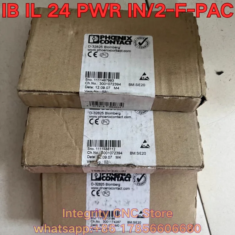 New IB IL 24 PWR IN/2-F-PAC PLC module 2862136
New IB IL 24 PWR IN/2-F-PAC PLC module 2862136