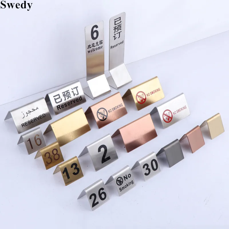 Нержавеющая сталь, металлический водонепроницаемый знак для некурящих, предупреждающий знак, номер свадебного стола, держатель для карточек, стол, зарезервированные вывески, подставка
Нержавеющая сталь, металлический водонепроницаемый знак для некурящих, предупреждающий знак, номер свадебного стола, держатель для карточек, стол, зарезервированные вывески, подставка