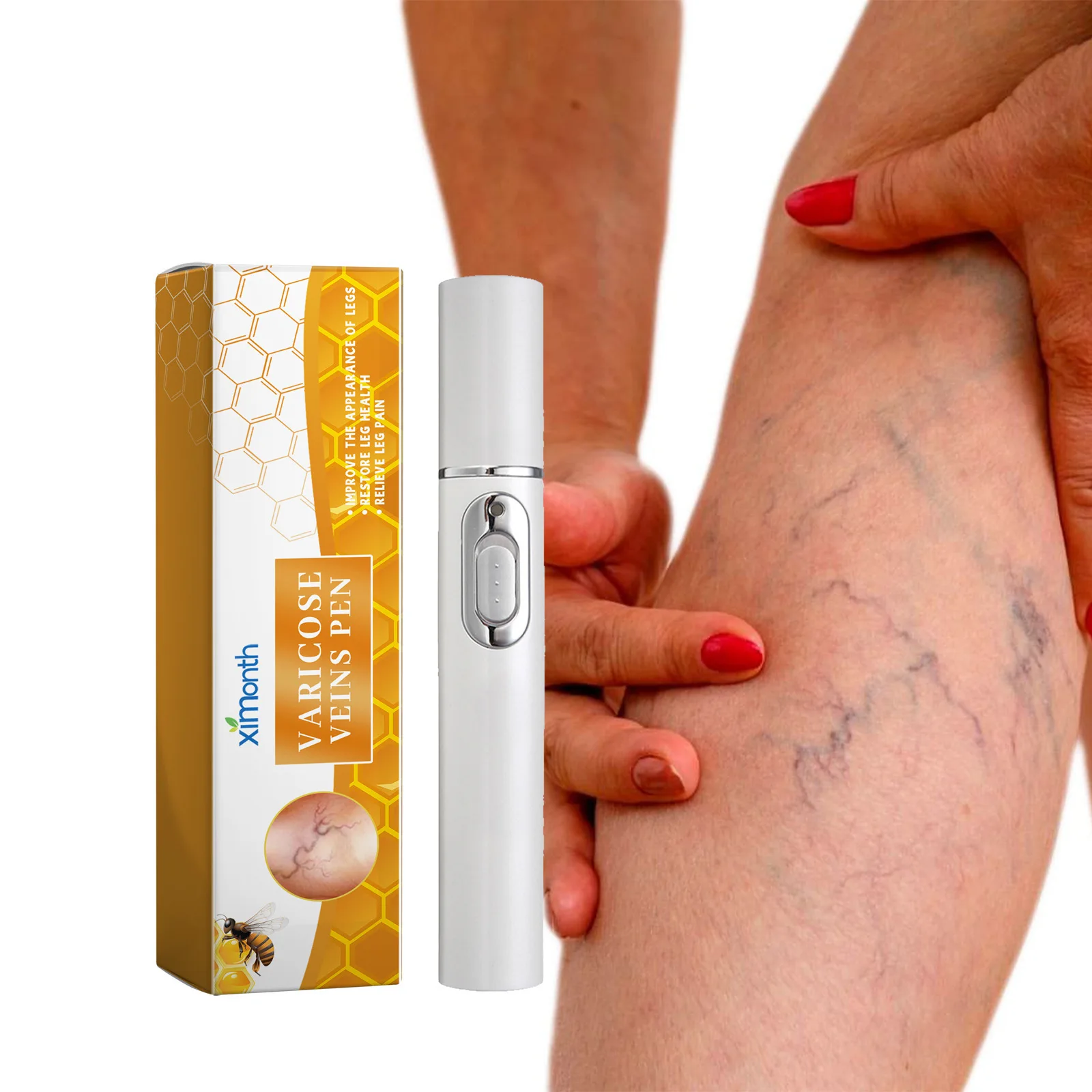 Ximonth Leg Care Pen Leg Skin Massage Care Body Repair Pen Varicose Vein Blue Light Pen Battery Powered
Ximonth Leg Care Pen Leg Skin Massage Care Body Repair Pen Varicose Vein Blue Light Pen Battery Powered