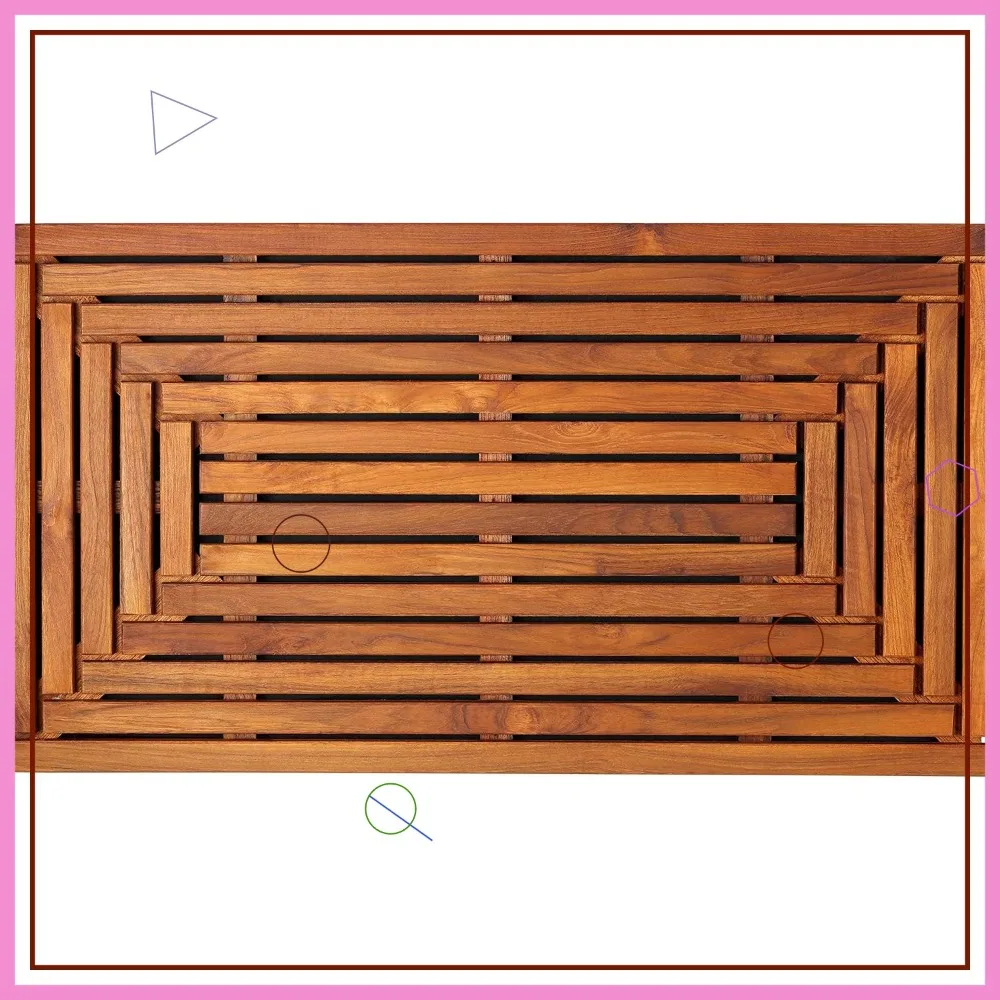 Solid Teak Wood Door Mat, 36x20 inch, Shower Spa Mat, Non Slip, Indoor Outdoor
Solid Teak Wood Door Mat, 36x20 inch, Shower Spa Mat, Non Slip, Indoor Outdoor
