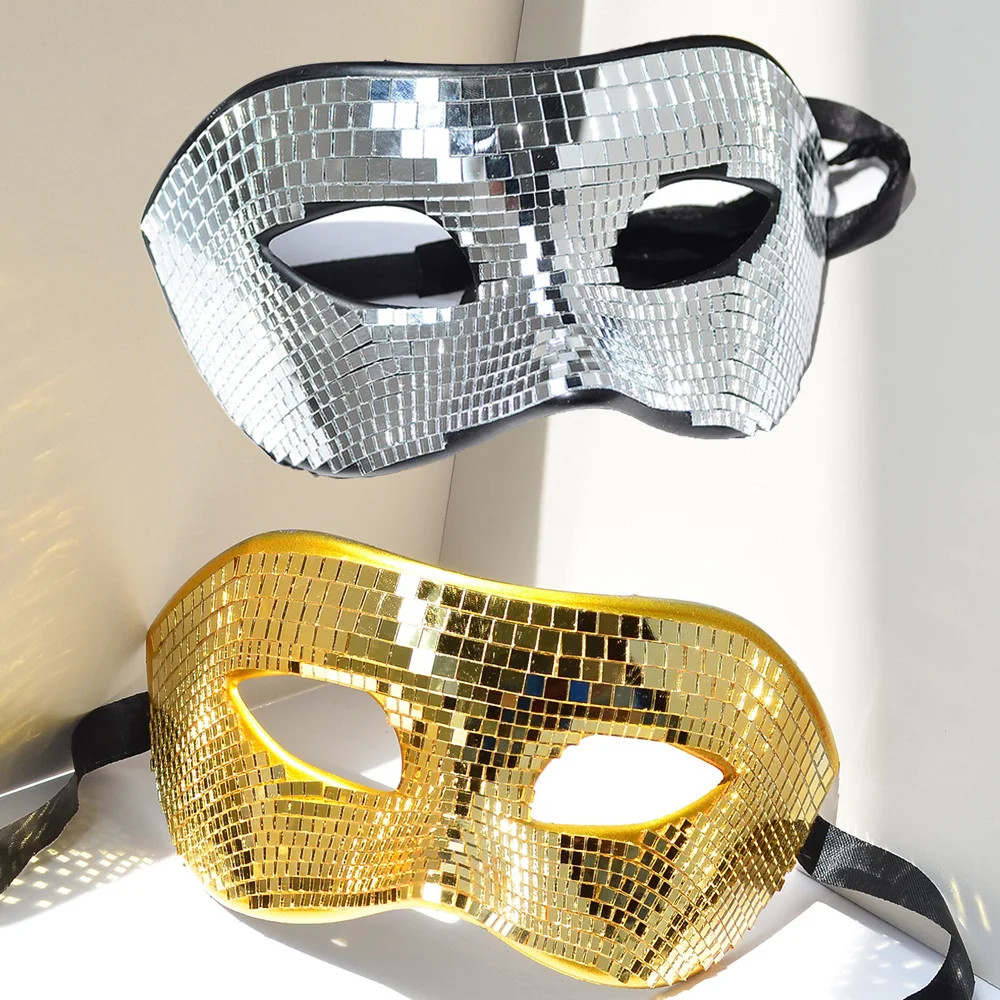 Bar Street Dance Disco Glitter Mask Cosplay Mirror Shiny Music Masks Halloween Masquerade Dress Up Party Costumes Props
Bar Street Dance Disco Glitter Mask Cosplay Mirror Shiny Music Masks Halloween Masquerade Dress Up Party Costumes Props