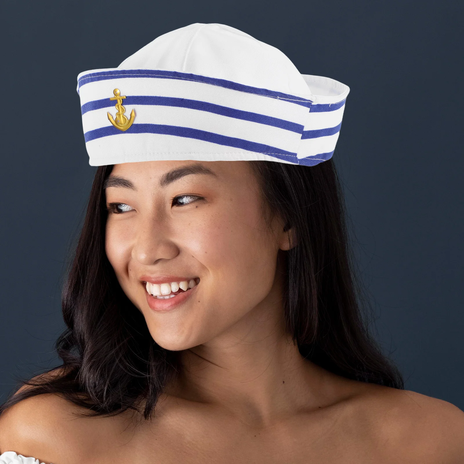 2Pcs Captain Hat Sailor Hats Durable Polyester for Cosplay Stage Performance Party Costume Accessory Sailor Hat
2Pcs Captain Hat Sailor Hats Durable Polyester for Cosplay Stage Performance Party Costume Accessory Sailor Hat