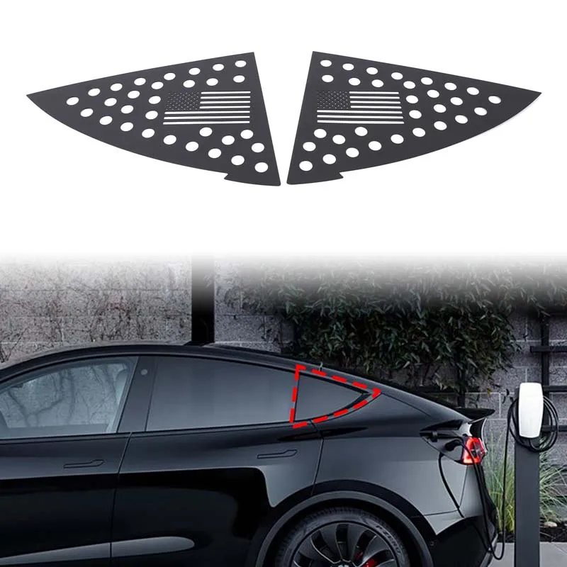 For 2019+ Tesla Model Y rear triangle window honeycomb panel rear window decorative panel aluminum alloy 2pcs (US flag)
For 2019+ Tesla Model Y rear triangle window honeycomb panel rear window decorative panel aluminum alloy 2pcs (US flag)