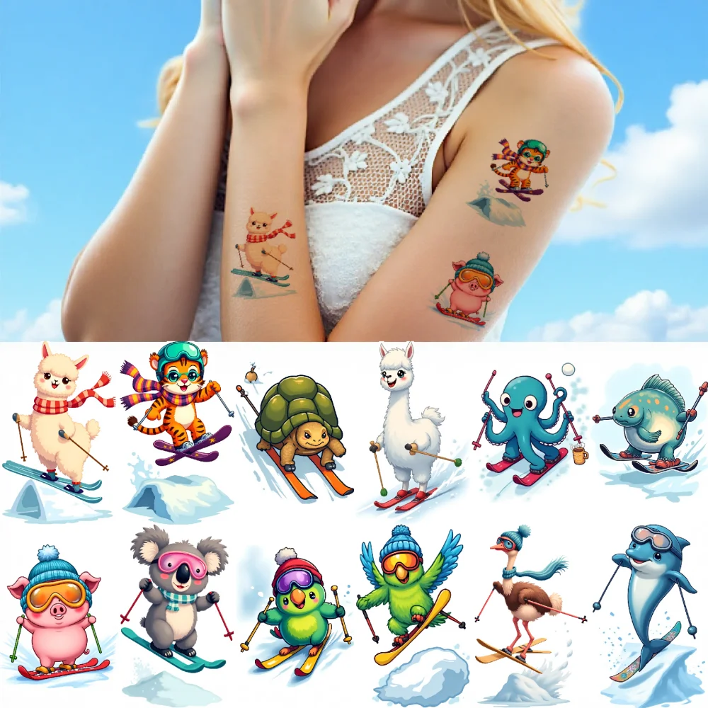 28pcs Temporary Tattoo Skiing Stickers Waterproof Long-lasting Body Stickers Animal Stickers For Children Cheeks Boys
28pcs Temporary Tattoo Skiing Stickers Waterproof Long-lasting Body Stickers Animal Stickers For Children Cheeks Boys