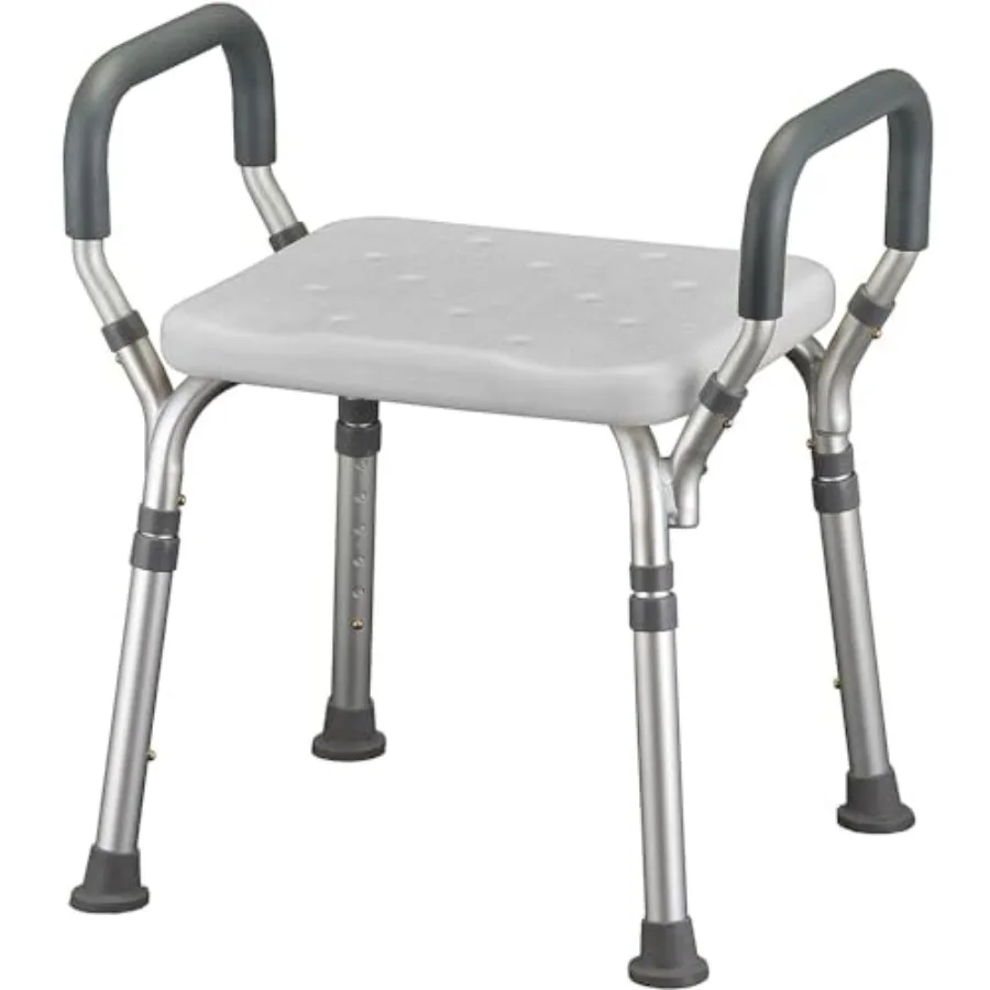 VA Adjustable Shower Bench with Padded Arms Lightweight Skid-Resistant Tips White Plastic Seat with Drainage Holes Tub Shower B
VA Adjustable Shower Bench with Padded Arms Lightweight Skid-Resistant Tips White Plastic Seat with Drainage Holes Tub Shower B