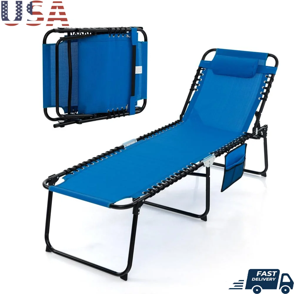 Versatile Folding Beach Lounge Chair with Adjustable Backrest and Removable Headrest
Versatile Folding Beach Lounge Chair with Adjustable Backrest and Removable Headrest