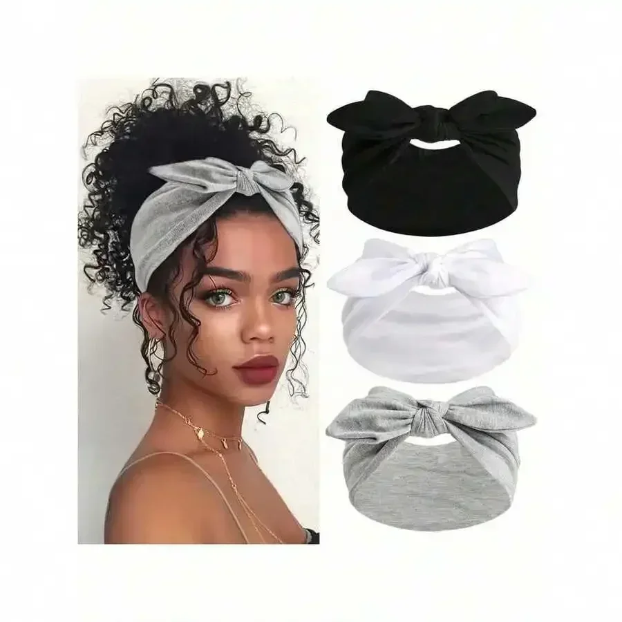 Women Bow Bunny Ear Headbands, Boho Knotted Wide Headwraps, Elastic Solid Hair Bands for Yoga, Sports & All Seasons
Women Bow Bunny Ear Headbands, Boho Knotted Wide Headwraps, Elastic Solid Hair Bands for Yoga, Sports & All Seasons