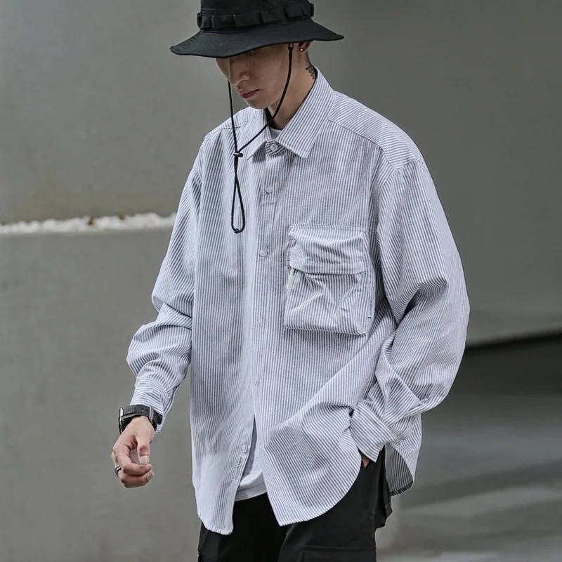 Spring and Autumn Japanese-style Vintage Striped Shirt Loose Long-sleeved Fashionable Outdoor Top for Men
Spring and Autumn Japanese-style Vintage Striped Shirt Loose Long-sleeved Fashionable Outdoor Top for Men
