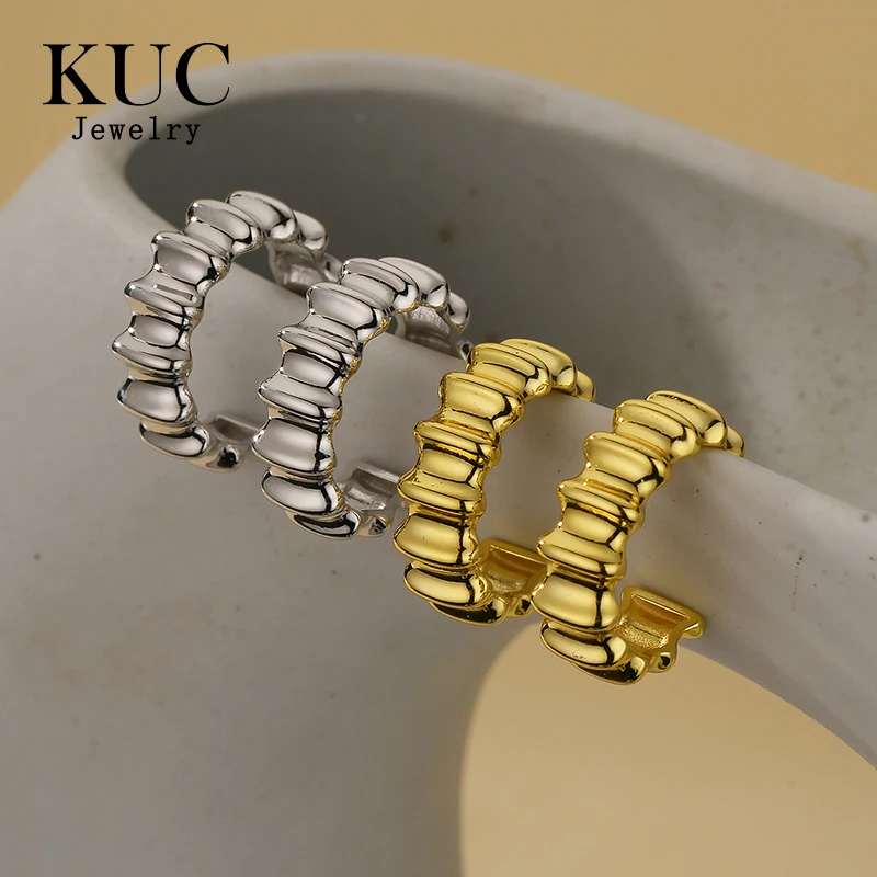 Earrings 925 Sterling Silver Original Certified Irregular Wrinkle C shaped Earrings for Women Shipping Free Jewelry
Earrings 925 Sterling Silver Original Certified Irregular Wrinkle C shaped Earrings for Women Shipping Free Jewelry