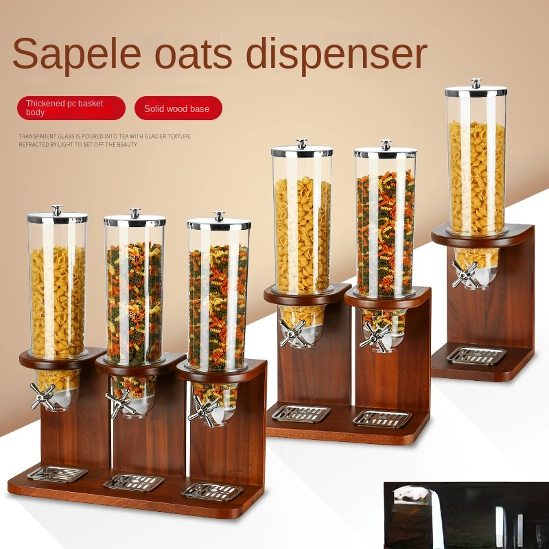 Double-Headed Creative Oatmeal Distributor Cereal Cereals Storage Jar Buffet Wooden Base Wheat Machine Commercial Use
Double-Headed Creative Oatmeal Distributor Cereal Cereals Storage Jar Buffet Wooden Base Wheat Machine Commercial Use