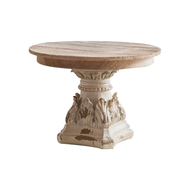 Farmhouse Decorative Pedestal Tray Vintage Display Stand Countertop Riser, Round, Hand Carved
Farmhouse Decorative Pedestal Tray Vintage Display Stand Countertop Riser, Round, Hand Carved