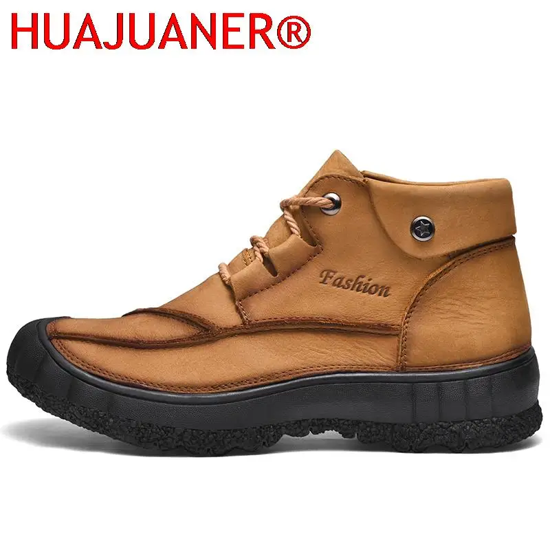 New Arrival Genuine Leather Men Boots Handmade Ankle Boots Comfortable Hiking Boots Man Outdoor Shoes Casual Warm Winter Boots
New Arrival Genuine Leather Men Boots Handmade Ankle Boots Comfortable Hiking Boots Man Outdoor Shoes Casual Warm Winter Boots