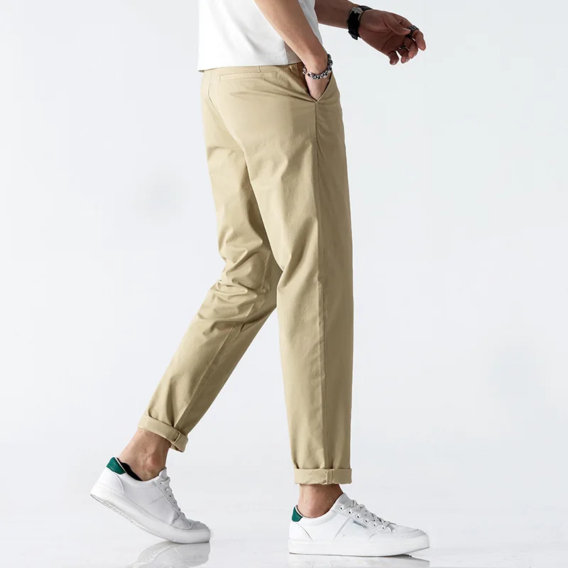 Thin Summer Black Khaki Casual Pants Ankle Length Men Trousers Straigh Slim Fit Fashion Stretch Men Pants Sping 2025 New
Thin Summer Black Khaki Casual Pants Ankle Length Men Trousers Straigh Slim Fit Fashion Stretch Men Pants Sping 2025 New