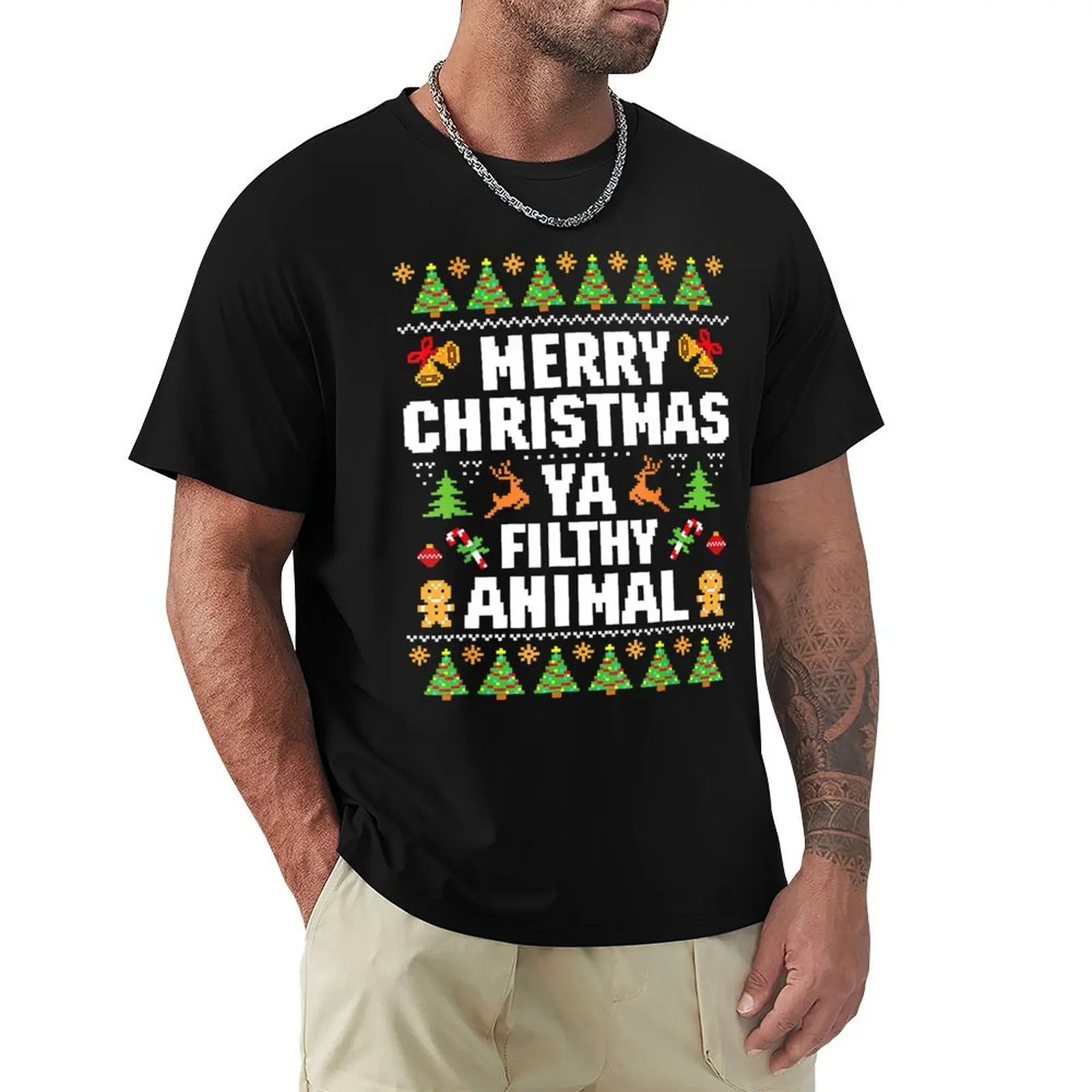 Merry Christmas Animal Filthy Ya Ugly Sweater Style Matching T-Shirt Independence Day Short Sleeve T-Shirt
Merry Christmas Animal Filthy Ya Ugly Sweater Style Matching T-Shirt Independence Day Short Sleeve T-Shirt