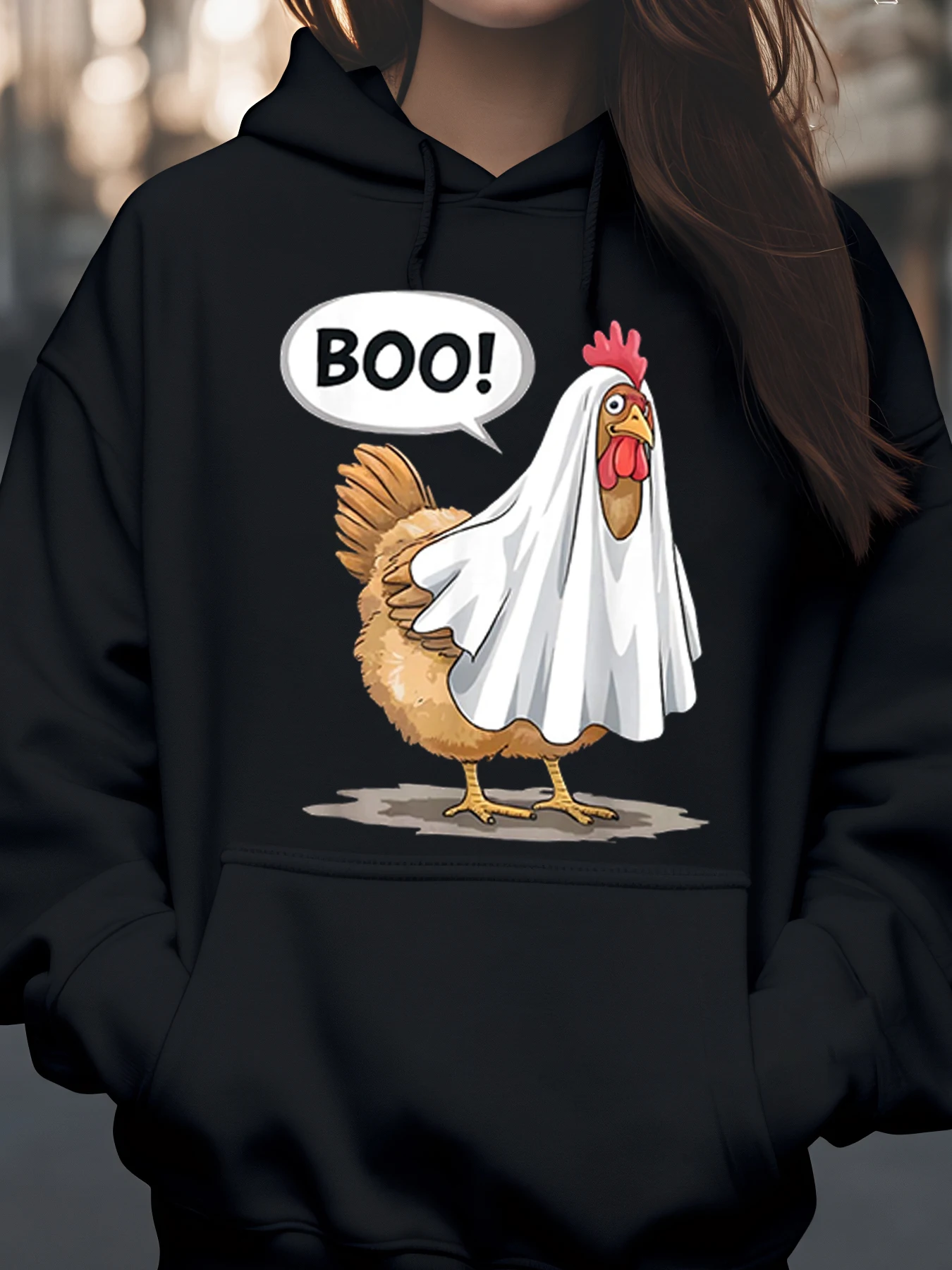 Толстовка с капюшоном с принтом Chicken Ghost Boo на Хэллоуин, повседневная одежда для женщин и мужчин
Толстовка с капюшоном с принтом Chicken Ghost Boo на Хэллоуин, повседневная одежда для женщин и мужчин