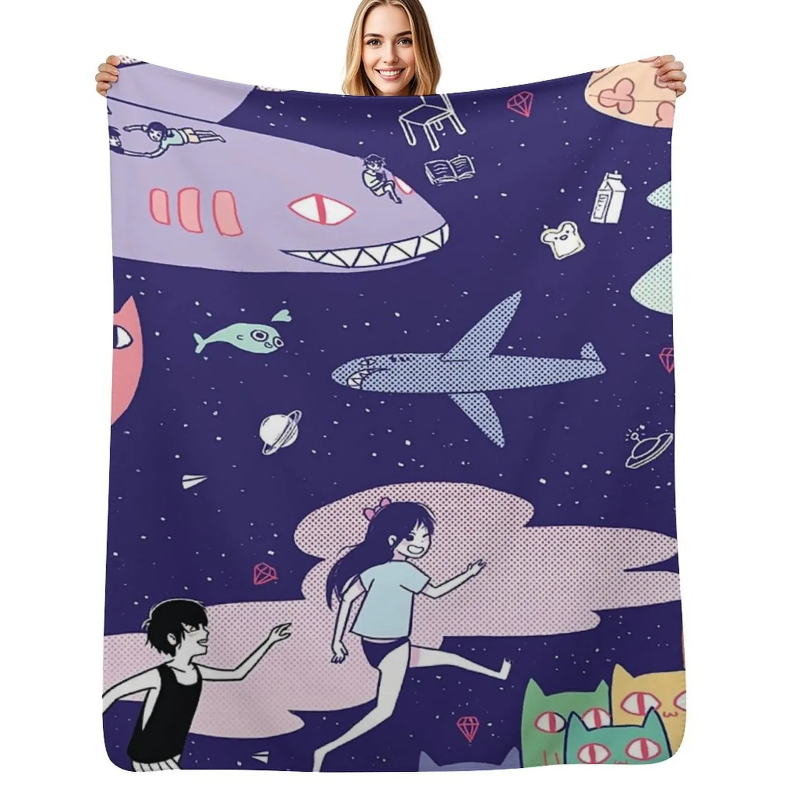 Omori Omocats Throw Blanket Foldable Soft Warm Blanket for Outdoor Use
Omori Omocats Throw Blanket Foldable Soft Warm Blanket for Outdoor Use