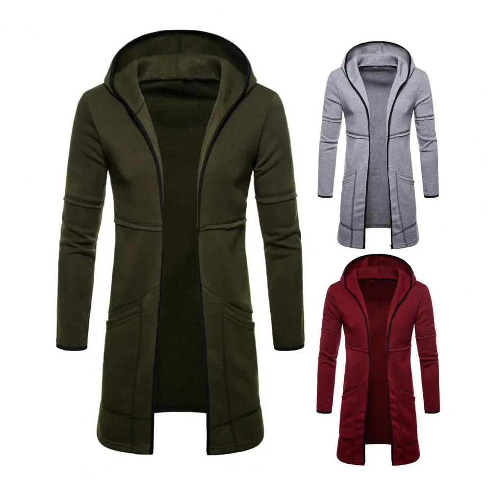 Fashion Men Coat Pockets Autumn Winter Cardigan Jacket Mid-Length Hooded Jacket Coat
Fashion Men Coat Pockets Autumn Winter Cardigan Jacket Mid-Length Hooded Jacket Coat
