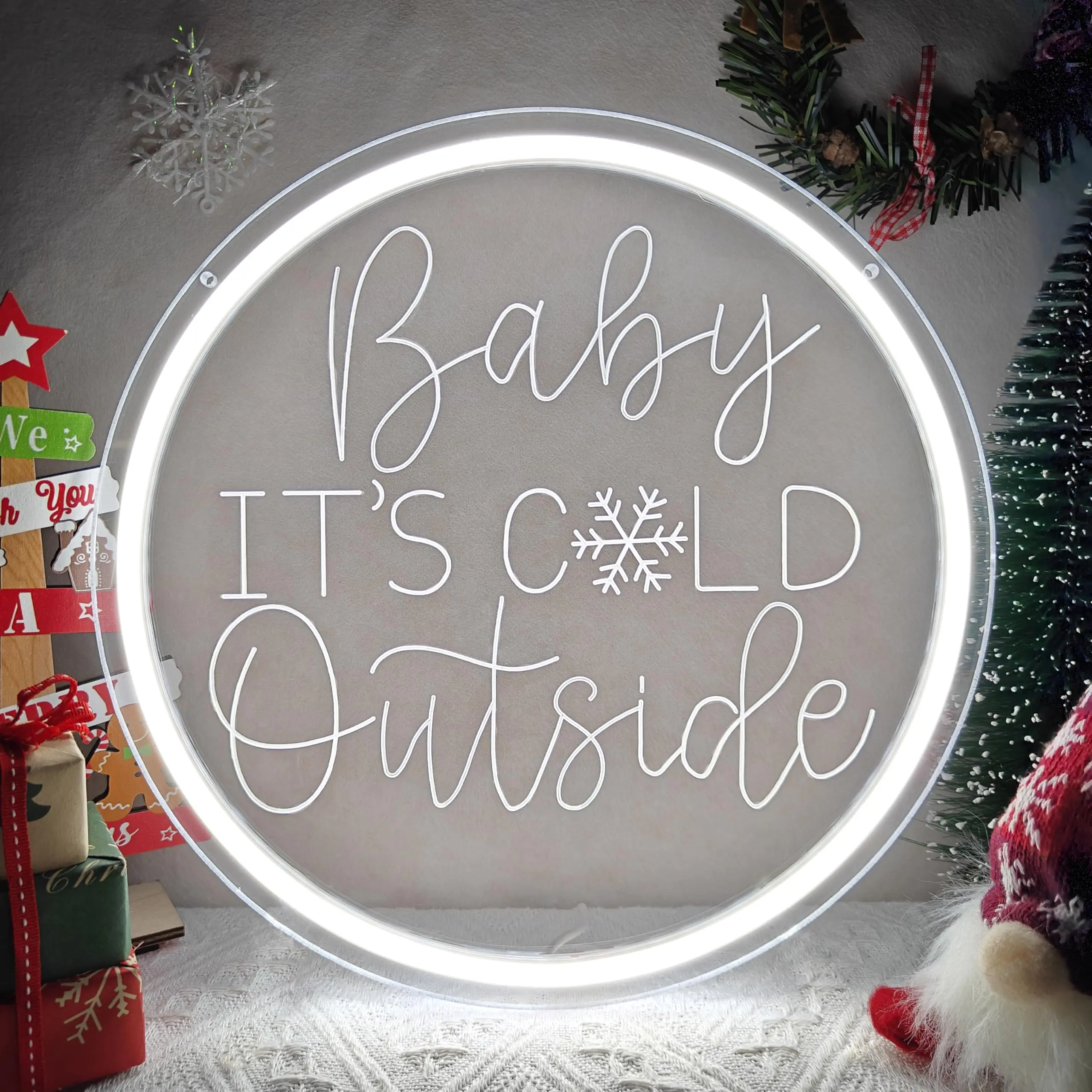 Рождественская неоновая вывеска Baby It Cold Outside с регулируемой яркостью, зимняя светящаяся вывеска для декора стен, декор для детского душа, вечеринки, окна
Рождественская неоновая вывеска Baby It Cold Outside с регулируемой яркостью, зимняя светящаяся вывеска для декора стен, декор для детского душа, вечеринки, окна