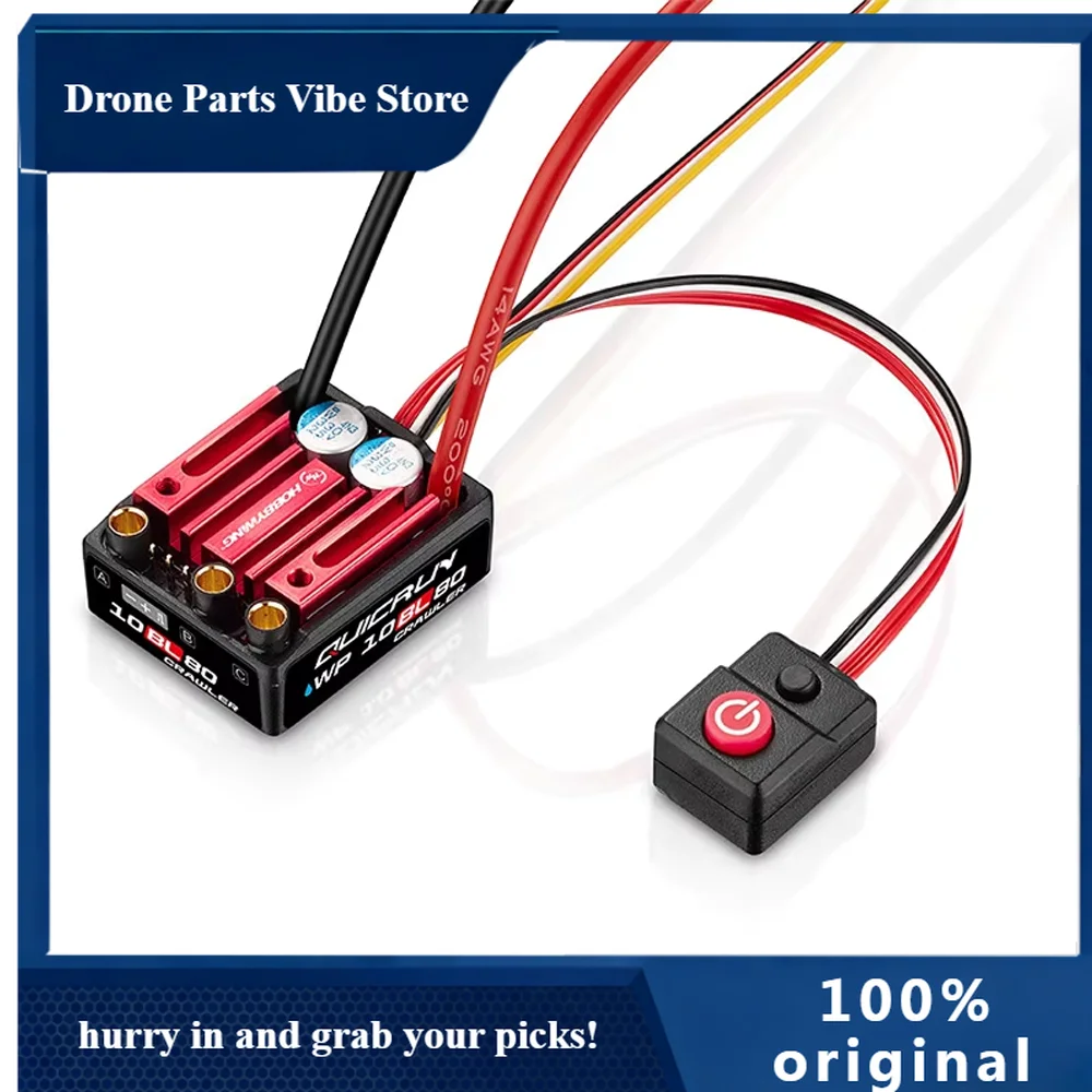 FyHobbyWing QuicRun WP 10BL80 Waterproof ESC for 1/10 RC Car 2-4S LiPo 80A Compatible with QuicRun Outer 3530 SL Motor
FyHobbyWing QuicRun WP 10BL80 Waterproof ESC for 1/10 RC Car 2-4S LiPo 80A Compatible with QuicRun Outer 3530 SL Motor