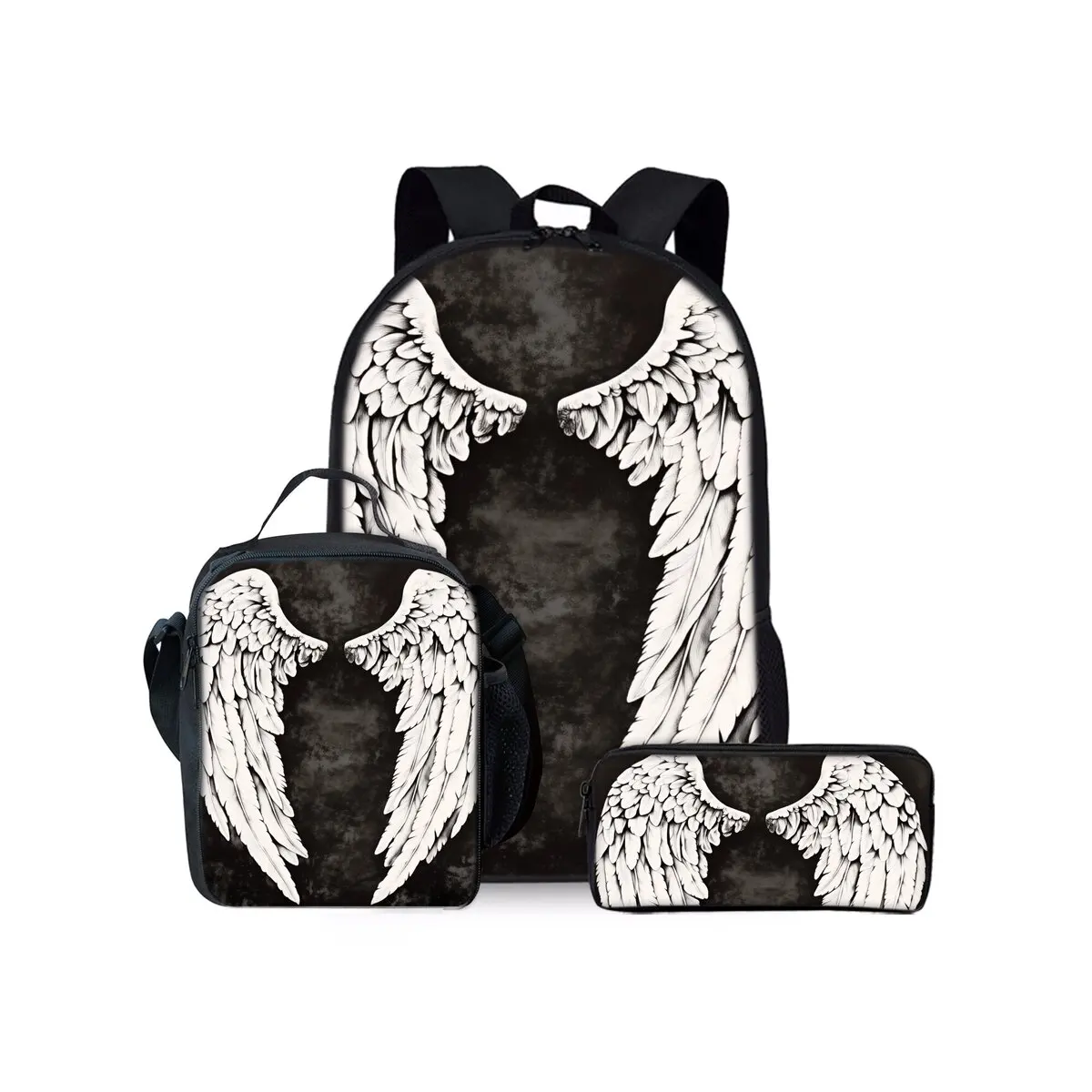 Angel Wings Print Three Piece Set Backpacks for Boy/Girls Best Gifts 2D Flat Cartoon School Bag for Children
Angel Wings Print Three Piece Set Backpacks for Boy/Girls Best Gifts 2D Flat Cartoon School Bag for Children