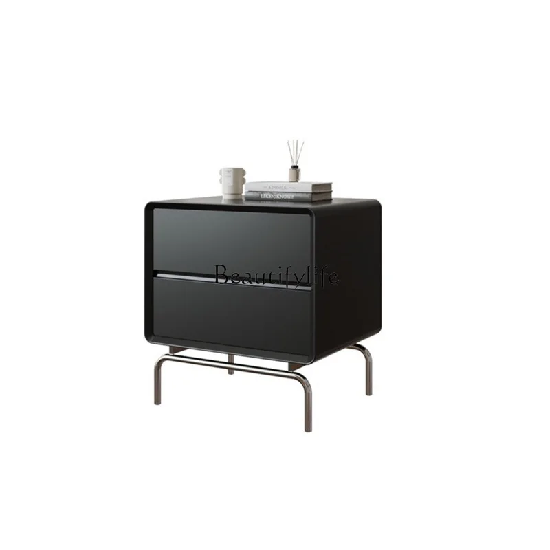 Nordic solid wood bedside table simple modern light luxury leather storage side cabinet
Nordic solid wood bedside table simple modern light luxury leather storage side cabinet