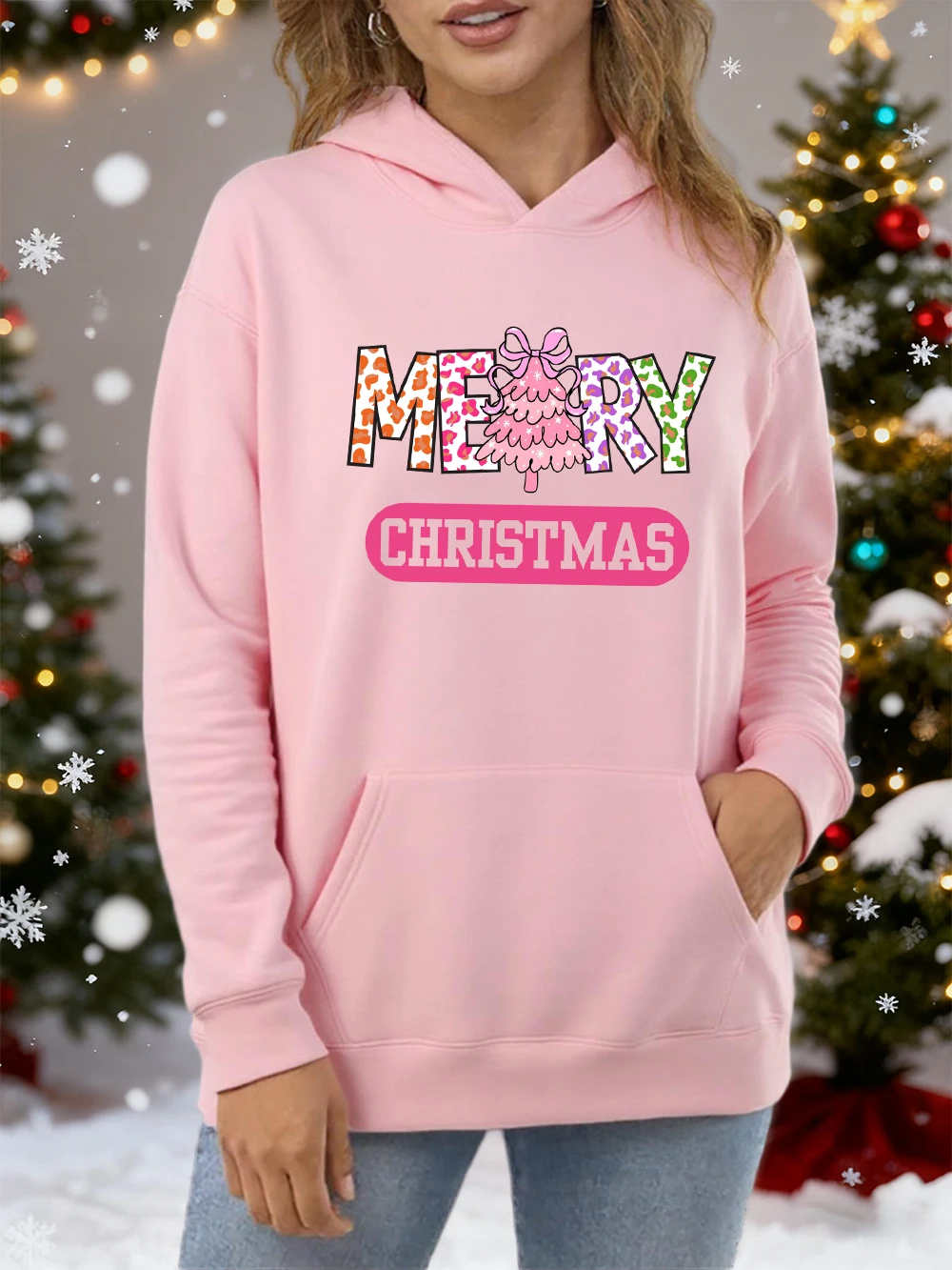 Merry Christmas Colorful Letter Printing Hoodies Women Cotton Pullover Y2K All-Match Autumn Hoody Pocket Oversize Streetwear
Merry Christmas Colorful Letter Printing Hoodies Women Cotton Pullover Y2K All-Match Autumn Hoody Pocket Oversize Streetwear