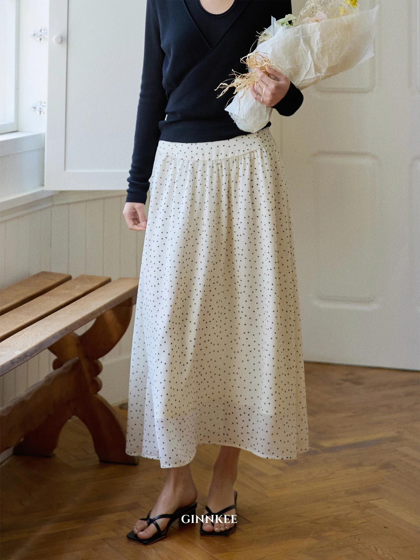 Ginnkee Retro Polka Dot Half Skirt Women's Summer A-Line Skirt Wide Hemline Umbrella Skirt Long Commute Skirt Polyester Fiber
Ginnkee Retro Polka Dot Half Skirt Women's Summer A-Line Skirt Wide Hemline Umbrella Skirt Long Commute Skirt Polyester Fiber