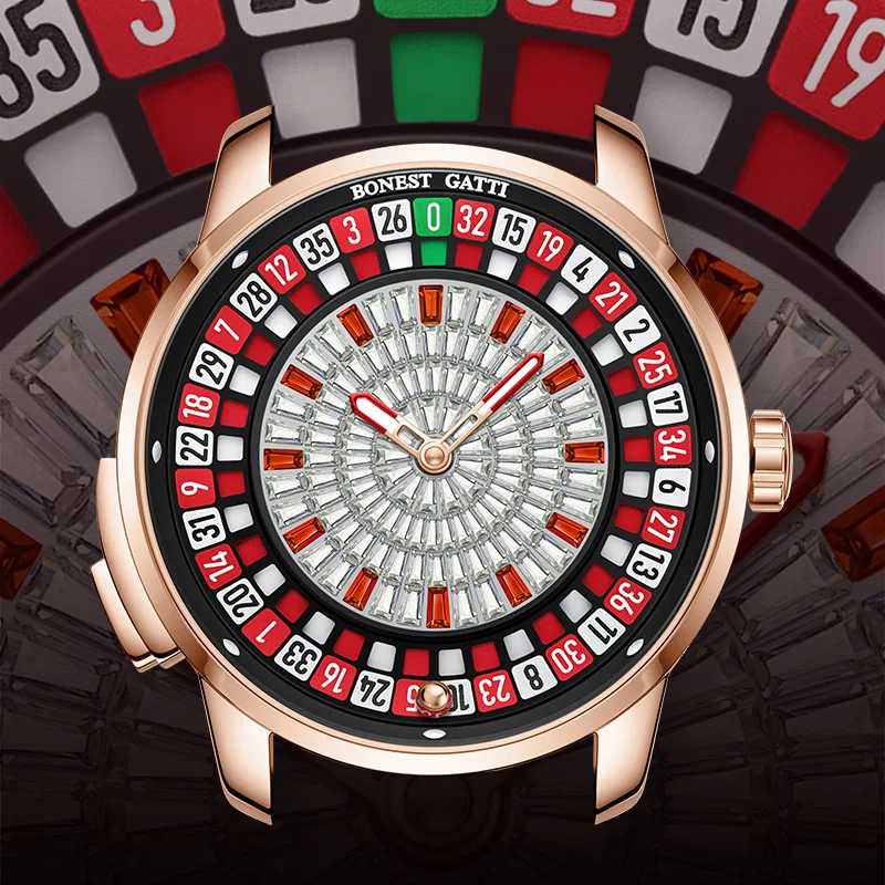 Fashion Charm Mechanical Watch Personality Leather Men's Watch Russian Roulette Rotating Automatic Watch
Fashion Charm Mechanical Watch Personality Leather Men's Watch Russian Roulette Rotating Automatic Watch