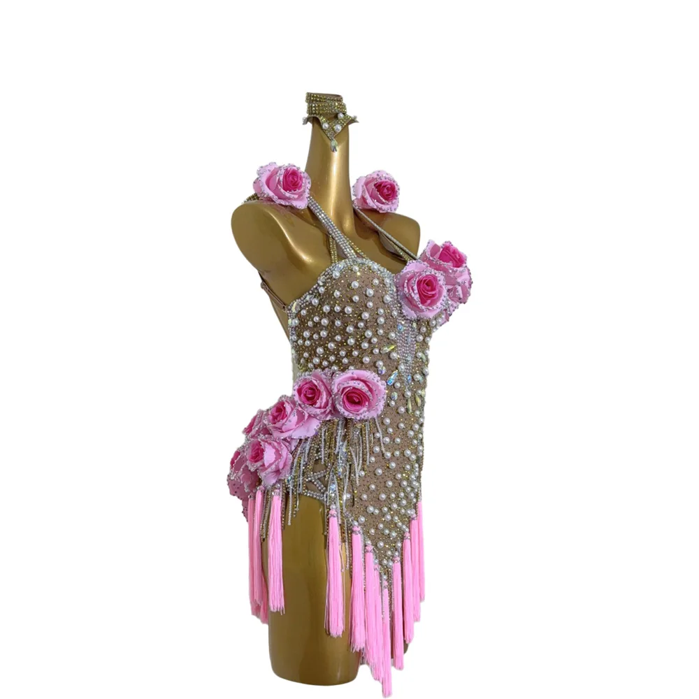 Latin Dance AB Stone Female Adult Children High-End Customized Steamed Rolls Tassel Suspender Heichi Samba Performance Dress
Latin Dance AB Stone Female Adult Children High-End Customized Steamed Rolls Tassel Suspender Heichi Samba Performance Dress