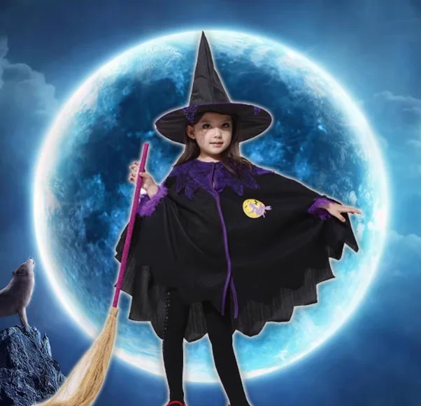 New Genuine Stock Halloween Children'S Clothing Witch Cloak Cosplay Cute Vampire Girl Little Witch Cosplay Costume Surprise Gift
New Genuine Stock Halloween Children'S Clothing Witch Cloak Cosplay Cute Vampire Girl Little Witch Cosplay Costume Surprise Gift