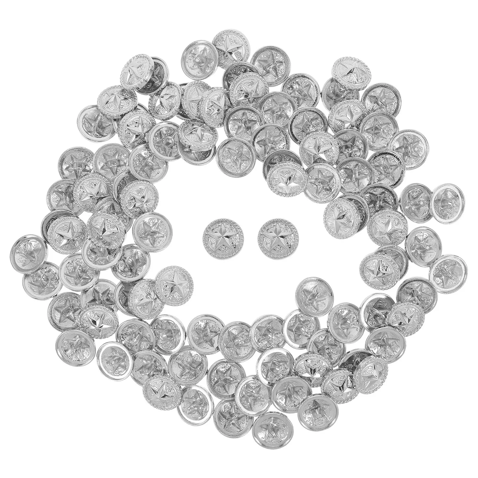 100Pcs Metal Five-Pointed Star Buttons British Style Elegant Blazer Coat Jacket Suit Trench DIY Sewing Apparel Buttons
100Pcs Metal Five-Pointed Star Buttons British Style Elegant Blazer Coat Jacket Suit Trench DIY Sewing Apparel Buttons