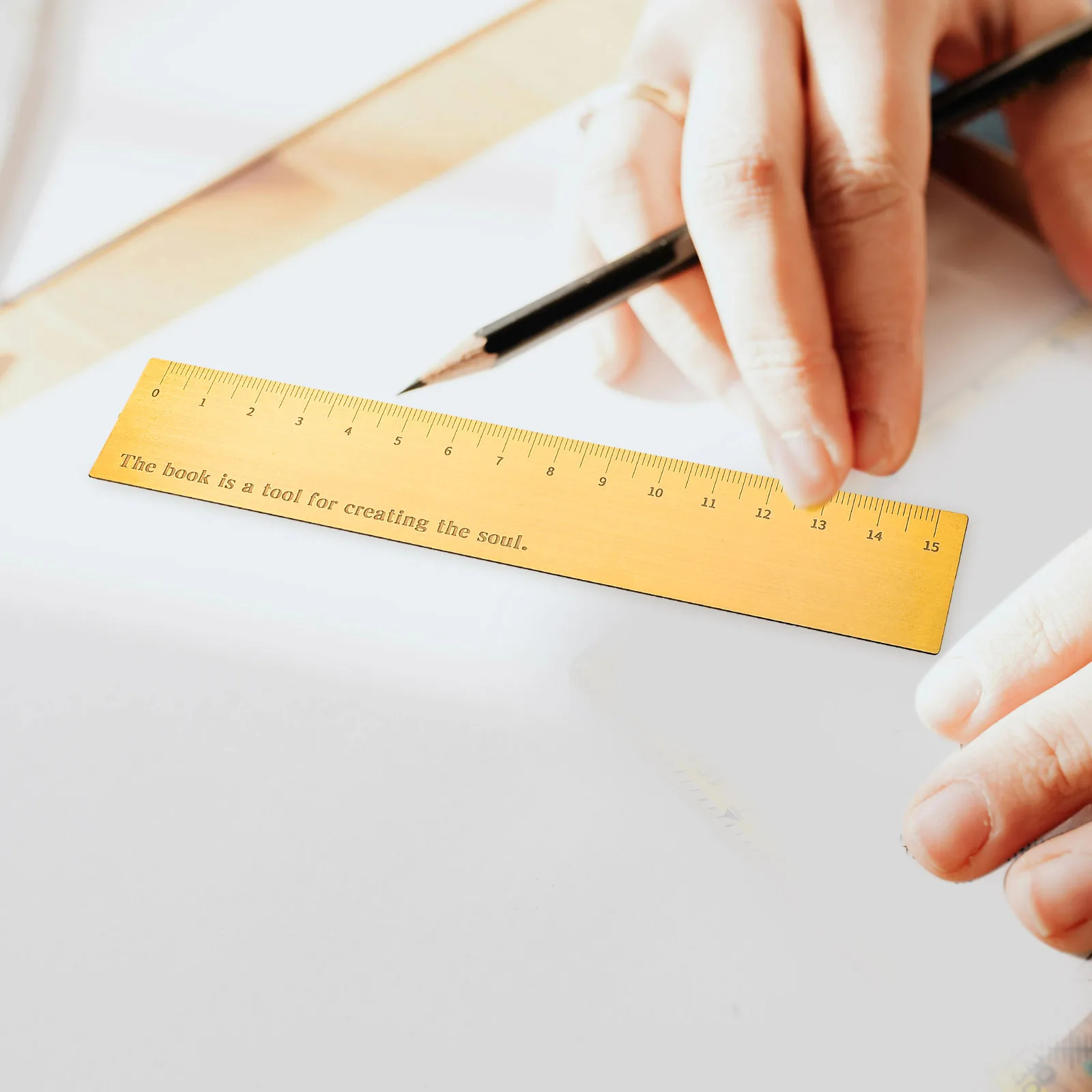 Brass Ruler Bookmark Small Metal Straight Measuring Tool Professional Geometry Office Supply Student Art Design Drawing Template
Brass Ruler Bookmark Small Metal Straight Measuring Tool Professional Geometry Office Supply Student Art Design Drawing Template