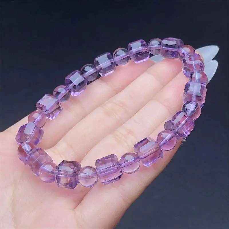 8MM Natural Amethyst Cube Bead Bracelet Fashion Personalized Men Women Holiday Exquisite Christmas Gift 1PCS
8MM Natural Amethyst Cube Bead Bracelet Fashion Personalized Men Women Holiday Exquisite Christmas Gift 1PCS
