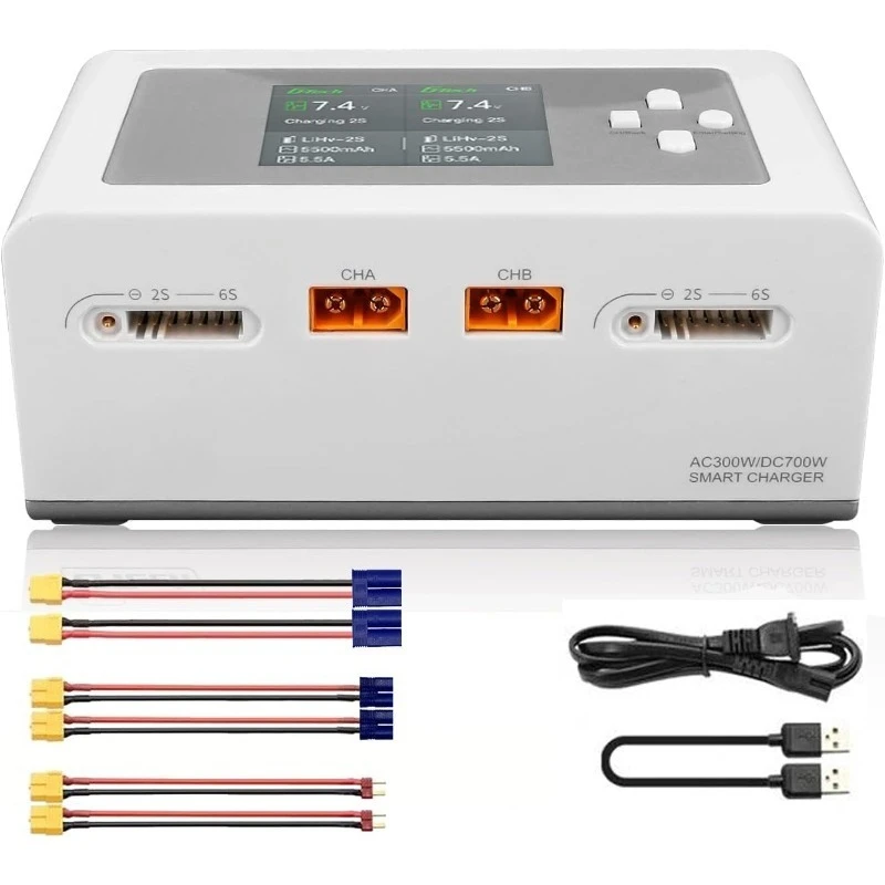 Lipo Battery Charger, Gens Ace IMARS D300 Smart Balance Charger Channel AC 300W / DC 700W (350W*2) 16A for RC LiPo Li-Ion L
Lipo Battery Charger, Gens Ace IMARS D300 Smart Balance Charger Channel AC 300W / DC 700W (350W*2) 16A for RC LiPo Li-Ion L