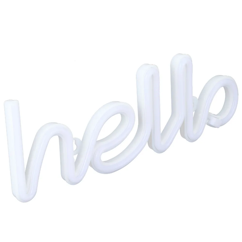 Decorative Night Light 5V LED Neon Sign Light 1W USB or Battery Powered Neon Light Hello Letters Neon Lamp Wedding Decor
Decorative Night Light 5V LED Neon Sign Light 1W USB or Battery Powered Neon Light Hello Letters Neon Lamp Wedding Decor
