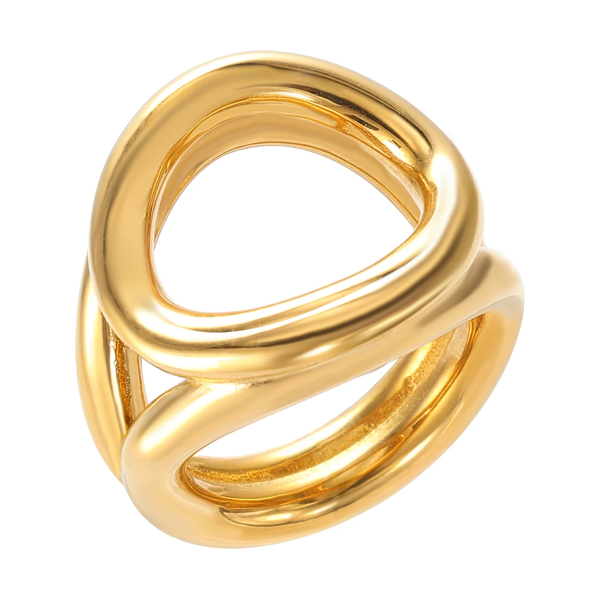 JINHUI Minimalist Female Stainless Steel Hollow Oval Rings Gold Color Smooth Non-adjustable Metal Geometric Ring Punk Jewelry
JINHUI Minimalist Female Stainless Steel Hollow Oval Rings Gold Color Smooth Non-adjustable Metal Geometric Ring Punk Jewelry