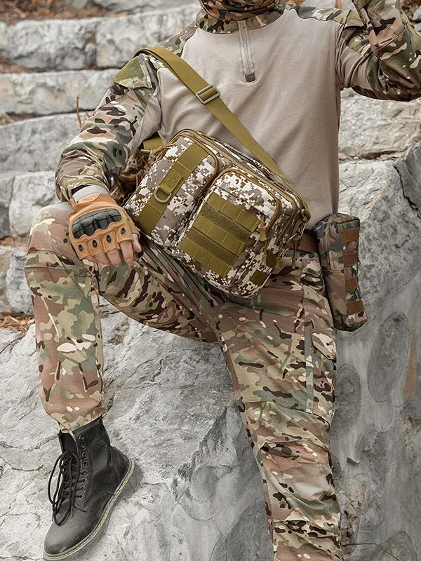 Men's Casual Sports Large Capacity Multi-Pocket Cloth Bag Tactical Shoulder Bag Durable Polyester Outdoor Travel Bag
Men's Casual Sports Large Capacity Multi-Pocket Cloth Bag Tactical Shoulder Bag Durable Polyester Outdoor Travel Bag