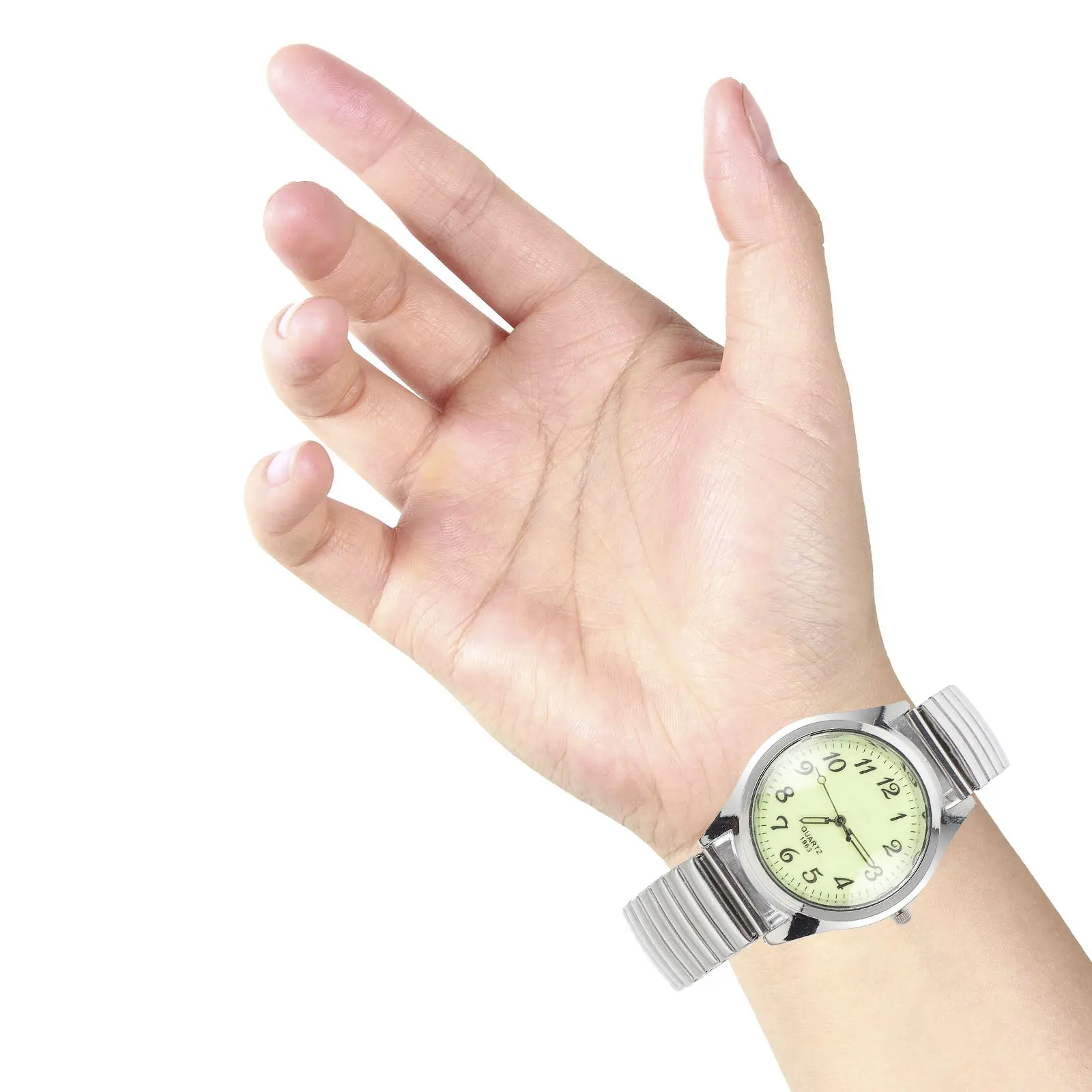 Светящиеся классические часы для пожилых людей, серебристые, повседневные, цифровые, с эластичным ремешком, светящиеся в темноте, с расширяющимся ремешком, удобные, легкие
Светящиеся классические часы для пожилых людей, серебристые, повседневные, цифровые, с эластичным ремешком, светящиеся в темноте, с расширяющимся ремешком, удобные, легкие