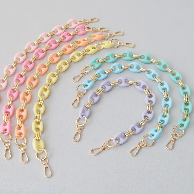 New Fashion Woman Bag Accessory Parts Matte Candy Red Blue Acrylic Resin Metal Chain Strap Women Shoulder Crossbody Long Chain
New Fashion Woman Bag Accessory Parts Matte Candy Red Blue Acrylic Resin Metal Chain Strap Women Shoulder Crossbody Long Chain