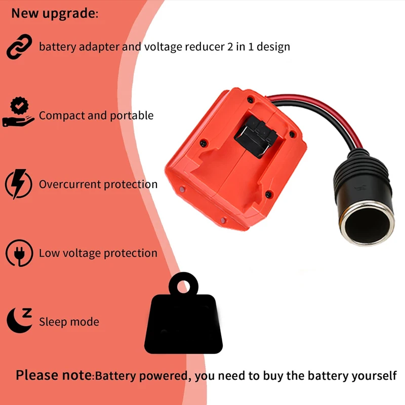 NEW For Power Wheels Battery Adapter For Makita/Dewalt/Milwaukee 18V Battery 18V to 12V Step Down Power Converter for RC Car DIY
NEW For Power Wheels Battery Adapter For Makita/Dewalt/Milwaukee 18V Battery 18V to 12V Step Down Power Converter for RC Car DIY