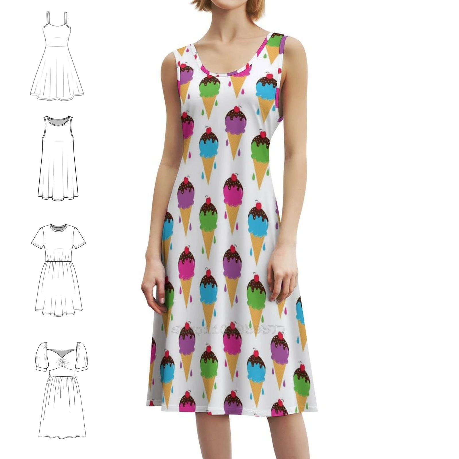 Ice Cream Lovin' Women's Hip Hop Streetwear Dress Graphic Print Party Club Wear Ice Cream Cone Ice Cream Summer Treats Womens
Ice Cream Lovin' Women's Hip Hop Streetwear Dress Graphic Print Party Club Wear Ice Cream Cone Ice Cream Summer Treats Womens