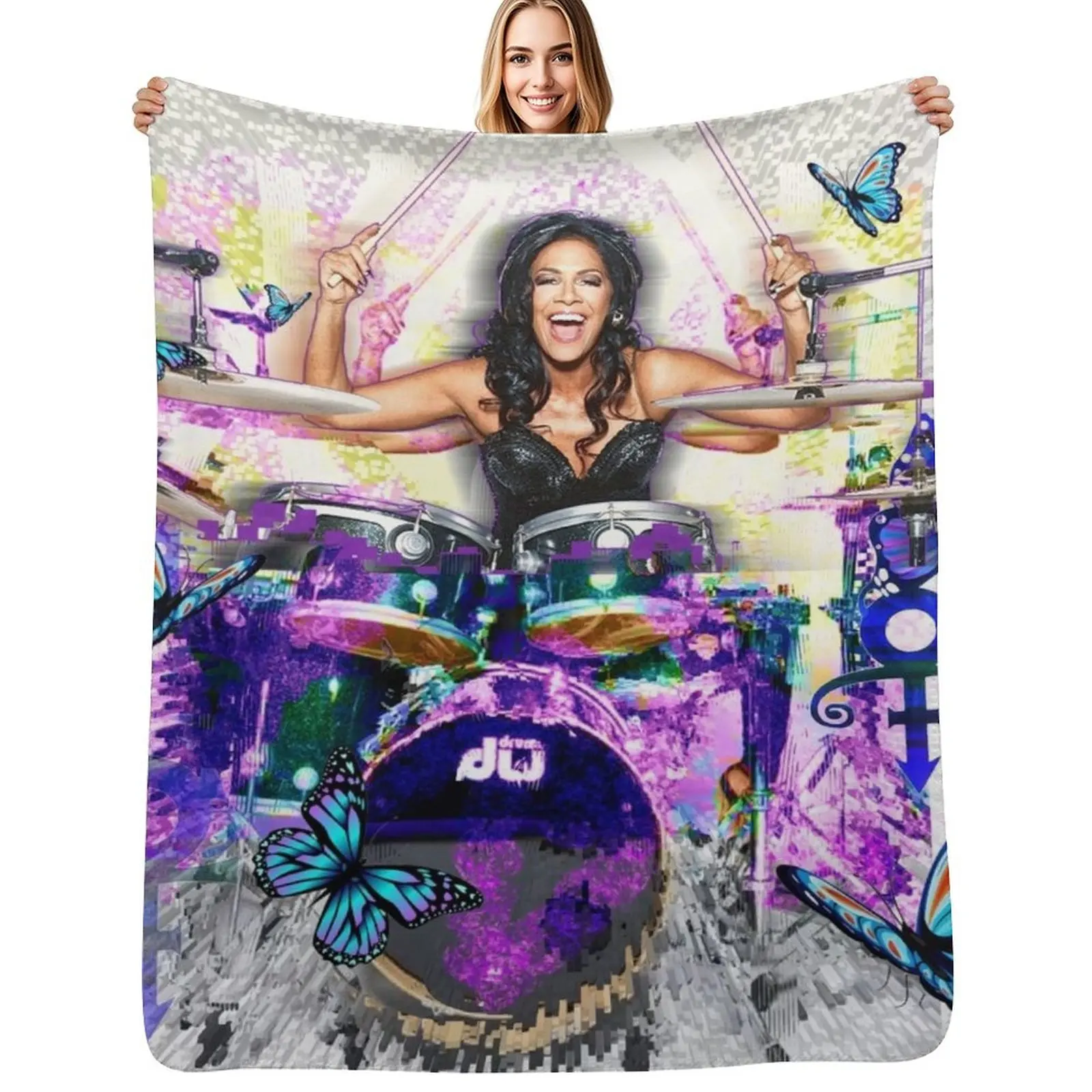 Sheila E. drummer - Prince drum woman - digital art by IonaArtDigital Throw Blanket Soft Breathable Blanket for Night Sleeping
Sheila E. drummer - Prince drum woman - digital art by IonaArtDigital Throw Blanket Soft Breathable Blanket for Night Sleeping