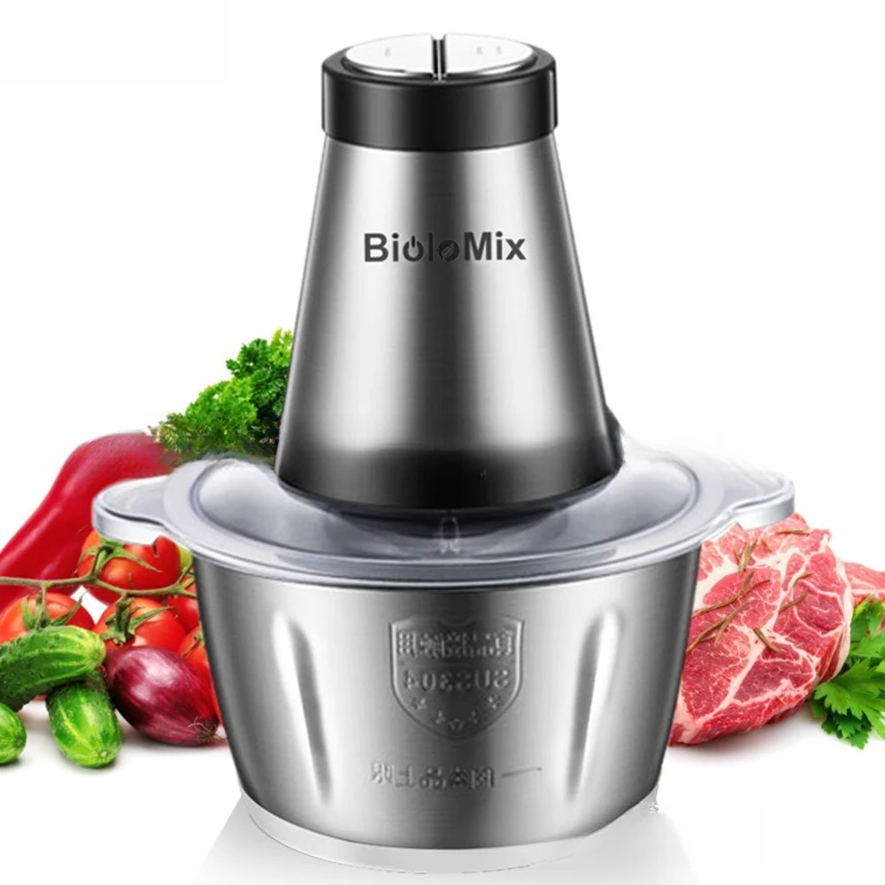 Бытовая двухскоростная мясорубка из нержавеющей стали 2 л, мясорубка, измельчитель 
Бытовая двухскоростная мясорубка из нержавеющей стали 2 л, мясорубка, измельчитель