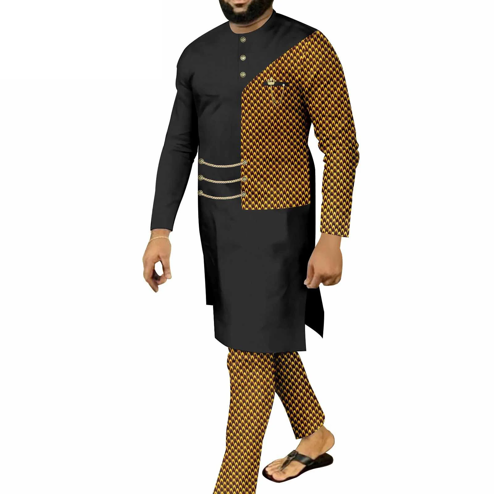 Design Fashion African Suits for Men Single Breasted Embroidery Print Blazer and Pants Set Dashiki Outfits Party Wedding Clothes
Design Fashion African Suits for Men Single Breasted Embroidery Print Blazer and Pants Set Dashiki Outfits Party Wedding Clothes